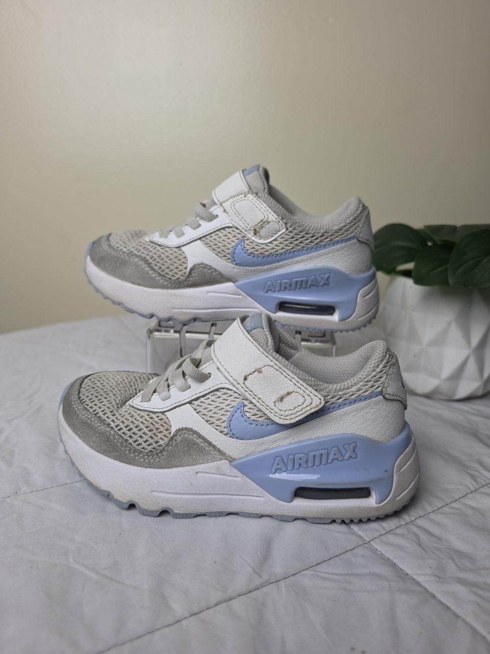 Nike Air Max System Pre-school Kids' Light Blue & Gray Sneakers Unisex 12C